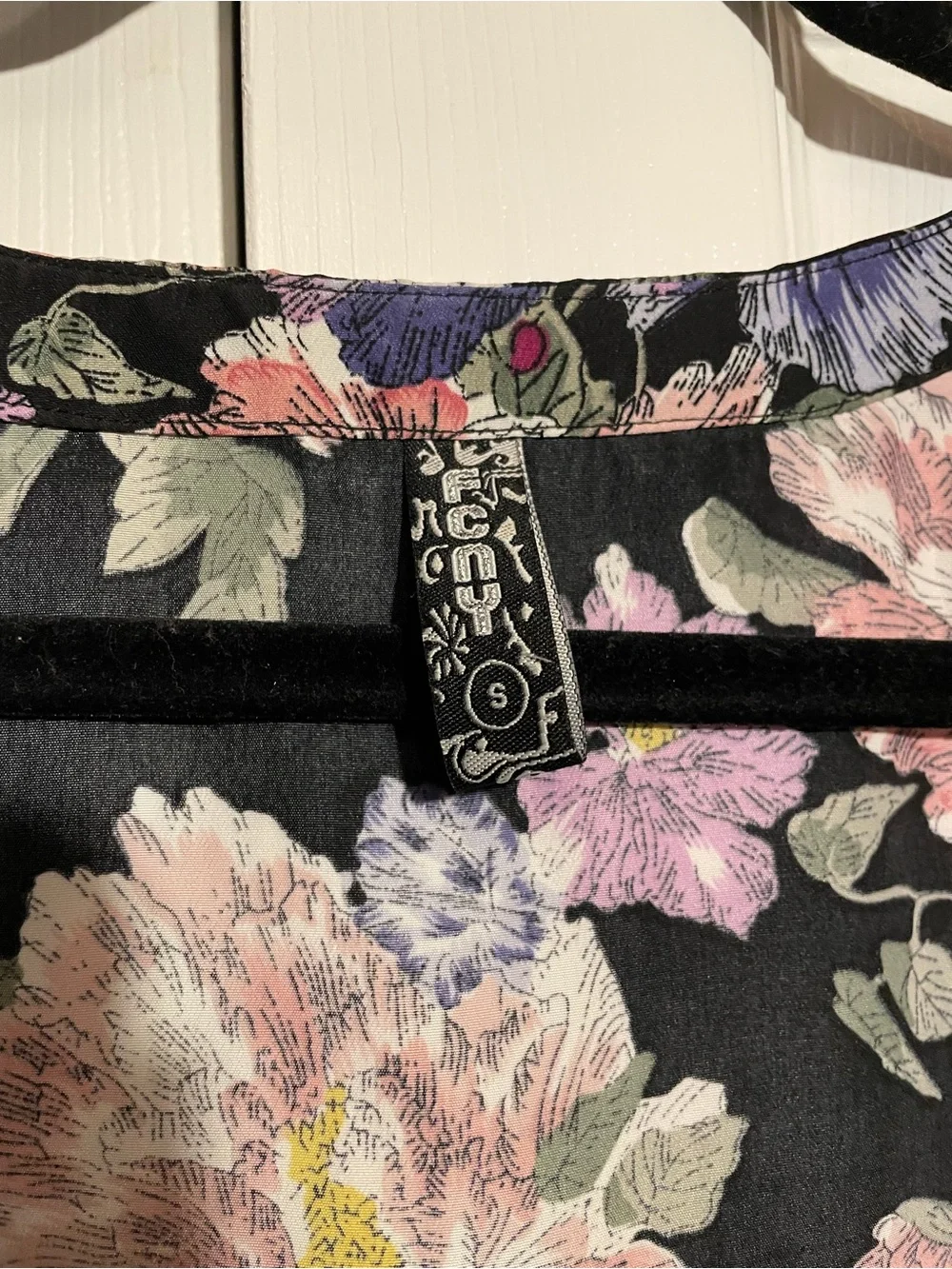 Black Floral Kimono